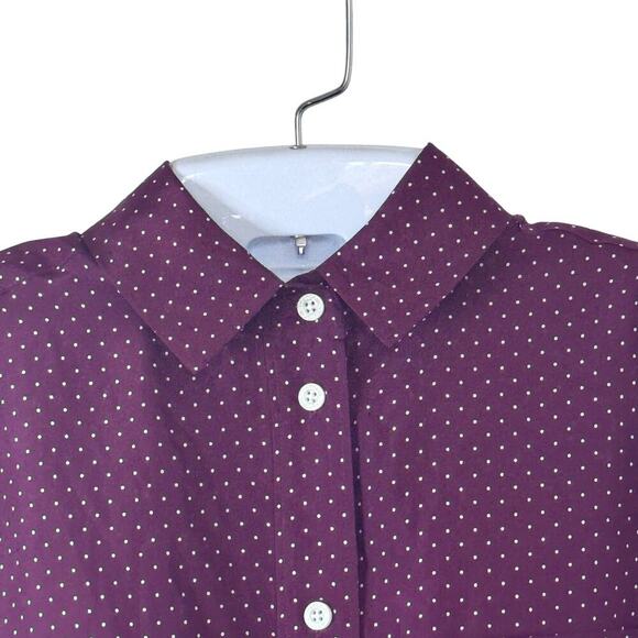 New THAKOON Silk Wrap Tie Shirt Dress Martin White Polka Dot Button Front Sz S - Picture 4 of 15